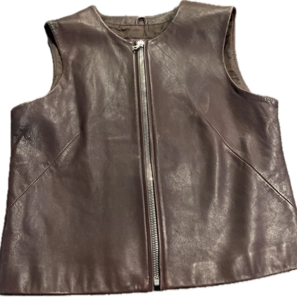 Banana Republic Chocolate Leather Vest